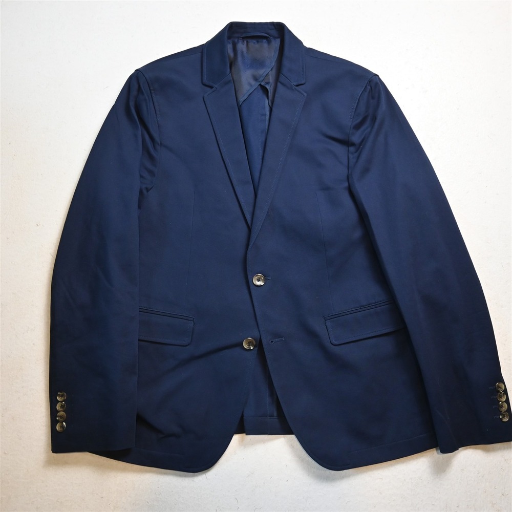 Daniel Hechter 40R Navy Blue Stretch Cotton Soft Shoulder Blazer Sport Coat